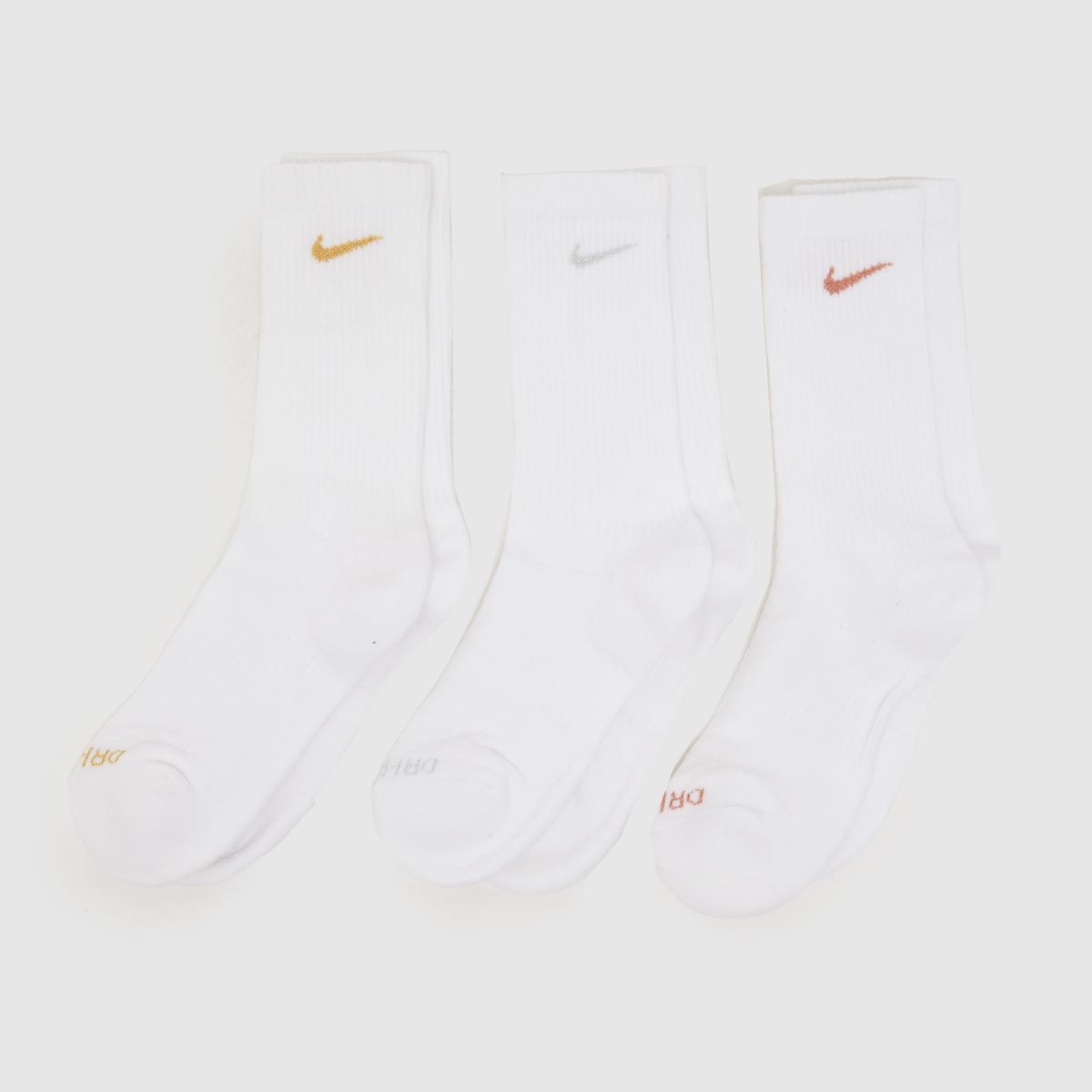 schuh Nike Everyday Plus Crew Socks 3PK in White Multi