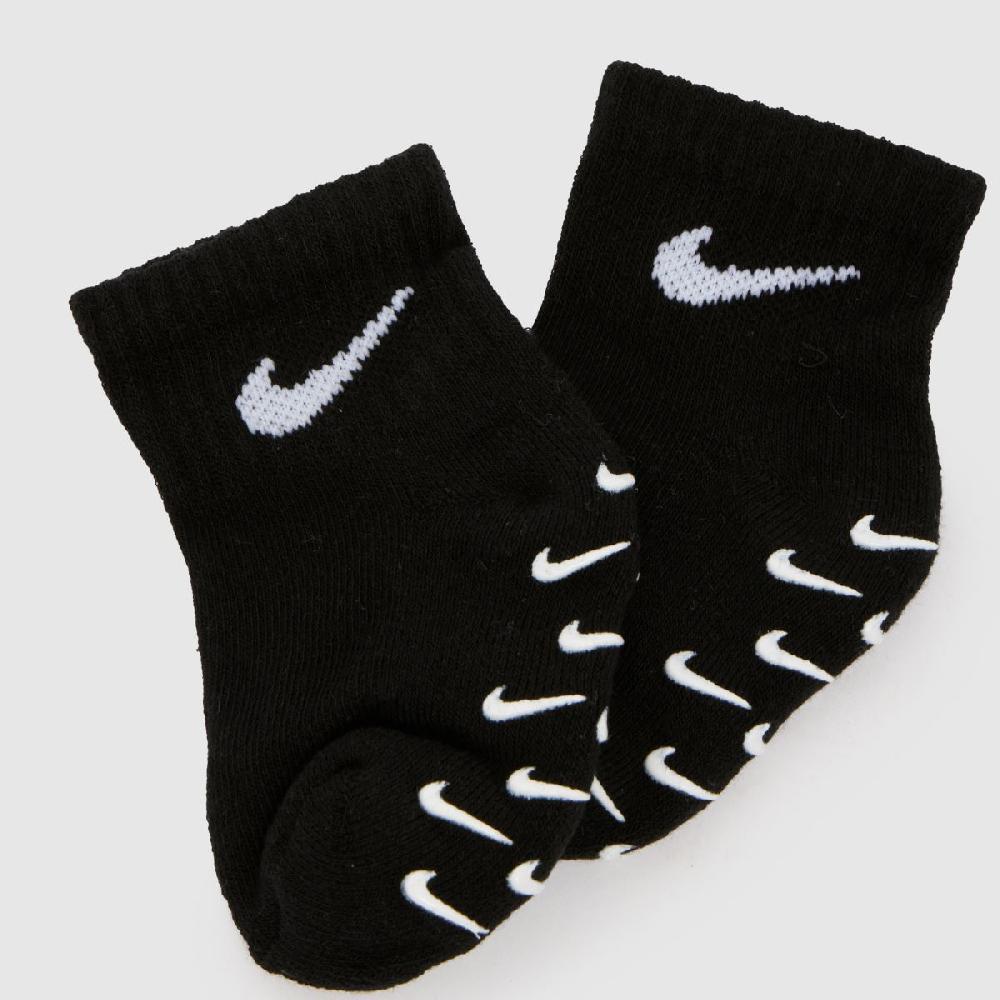 Schuh Nike Infant Grip Swoosh Socks 3PK In White & Black