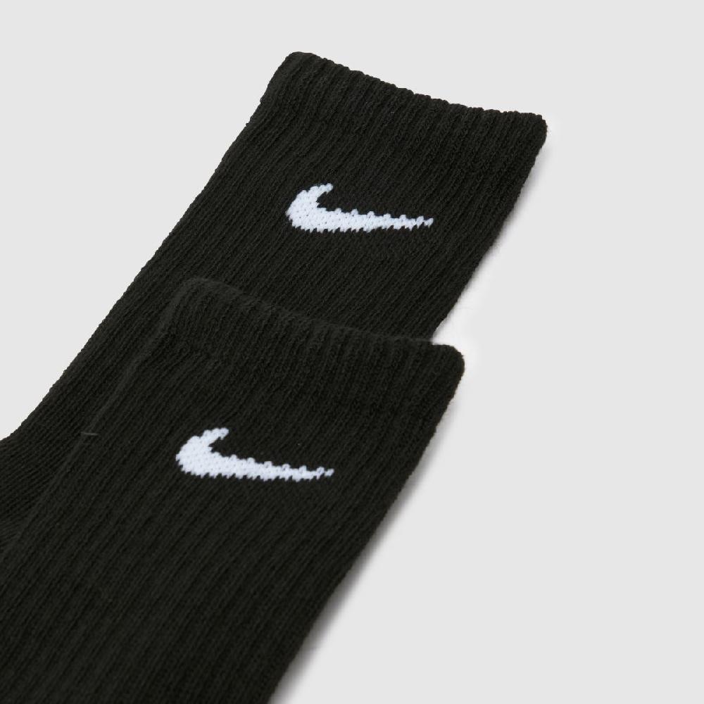 Schuh Nike Kids Basic Crew Socks 3 Pack In Black & White