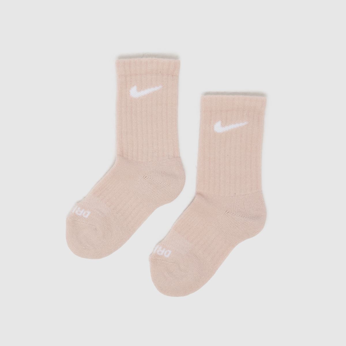 Schuh Nike Kids Basic Crew Socks 6 Pack In Beige Multi