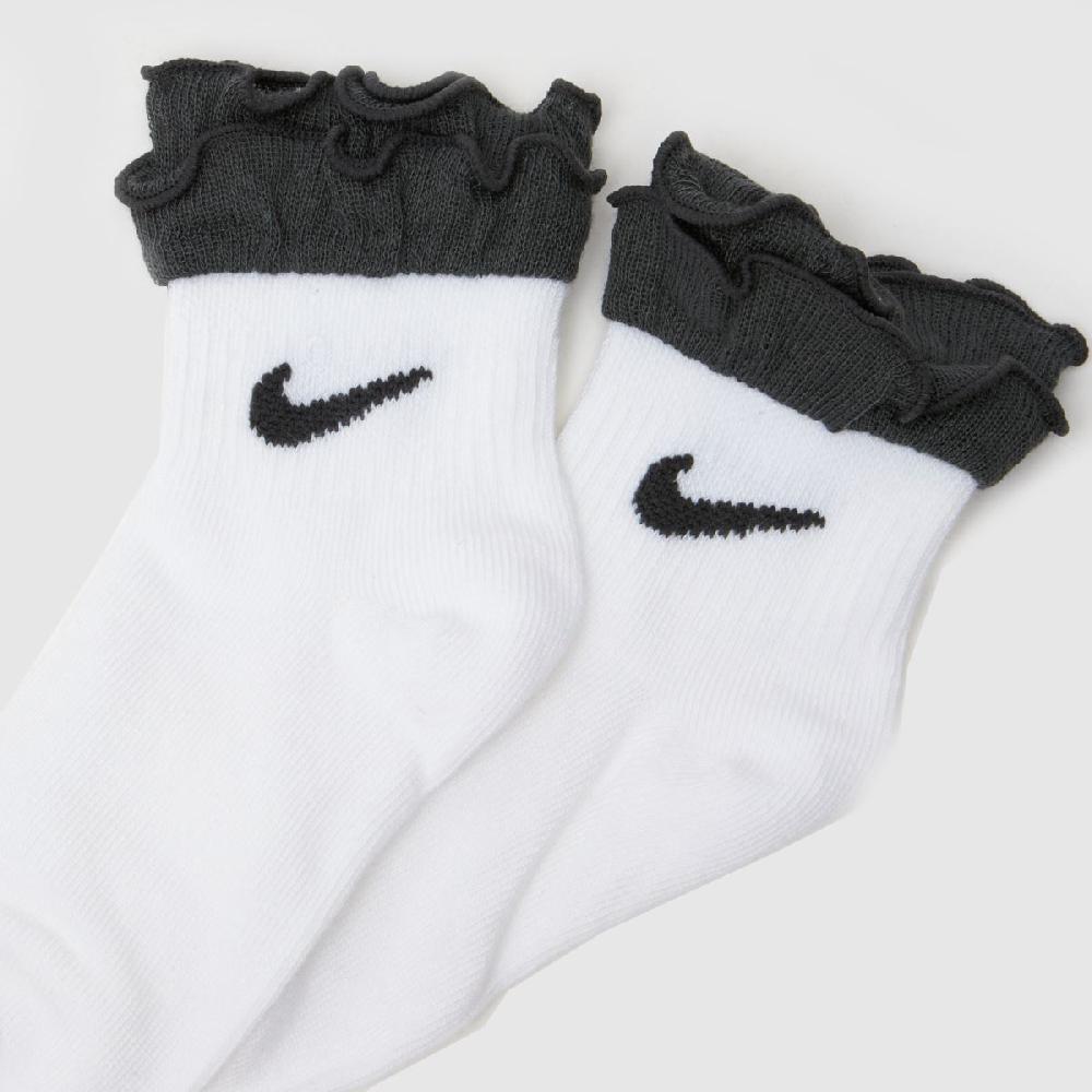 Schuh Nike Kids Ruffle Ankle Socks 6 Pk In White Multi