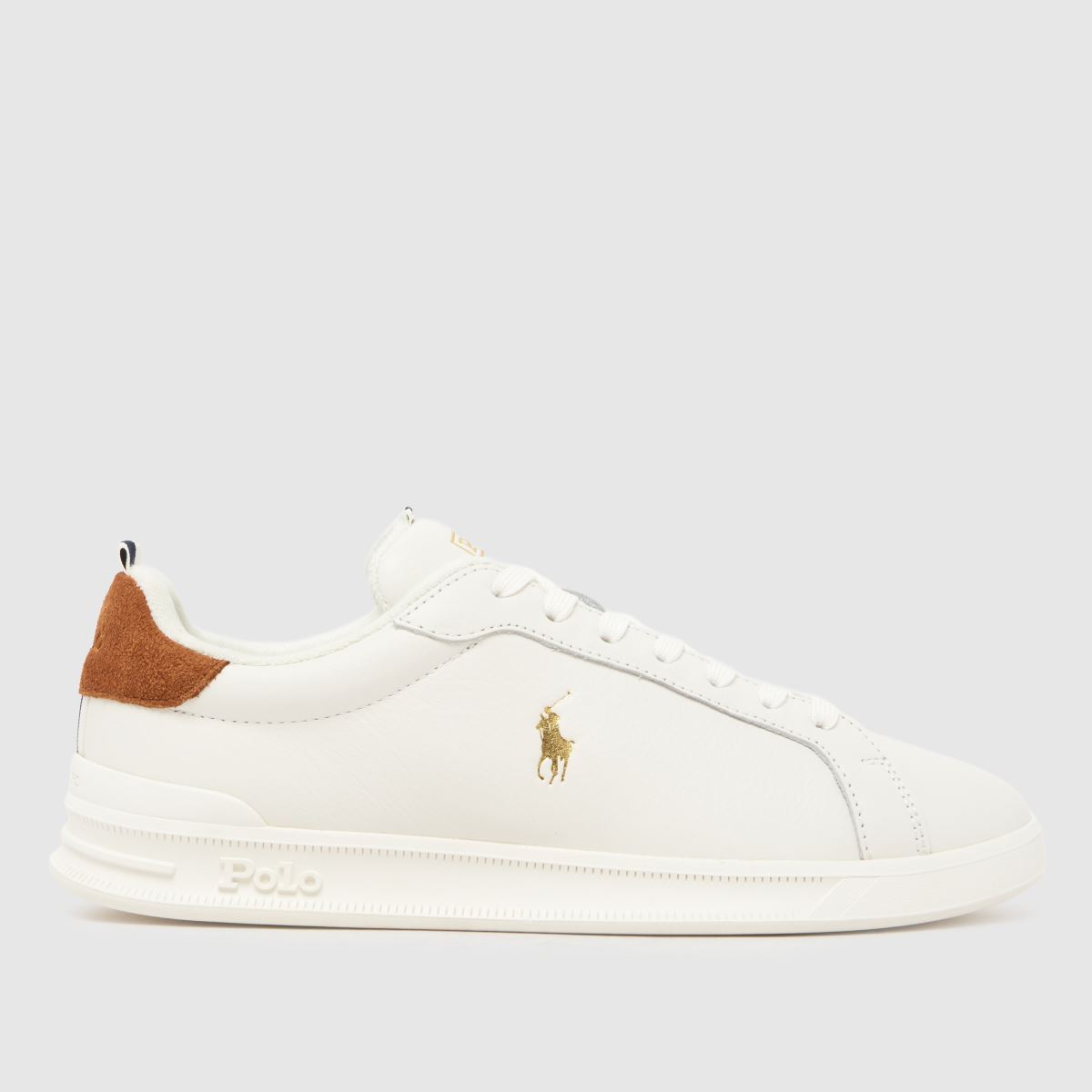 schuh Polo Ralph Lauren Heritage Court in White & Brown