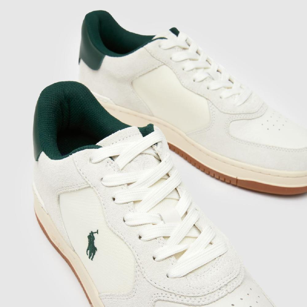 Schuh Polo Ralph Lauren Masters Court In White & Green
