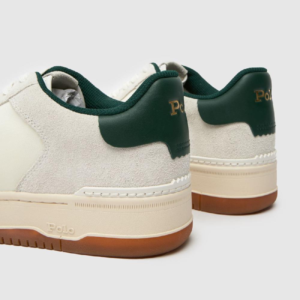 Schuh Polo Ralph Lauren Masters Court In White & Green