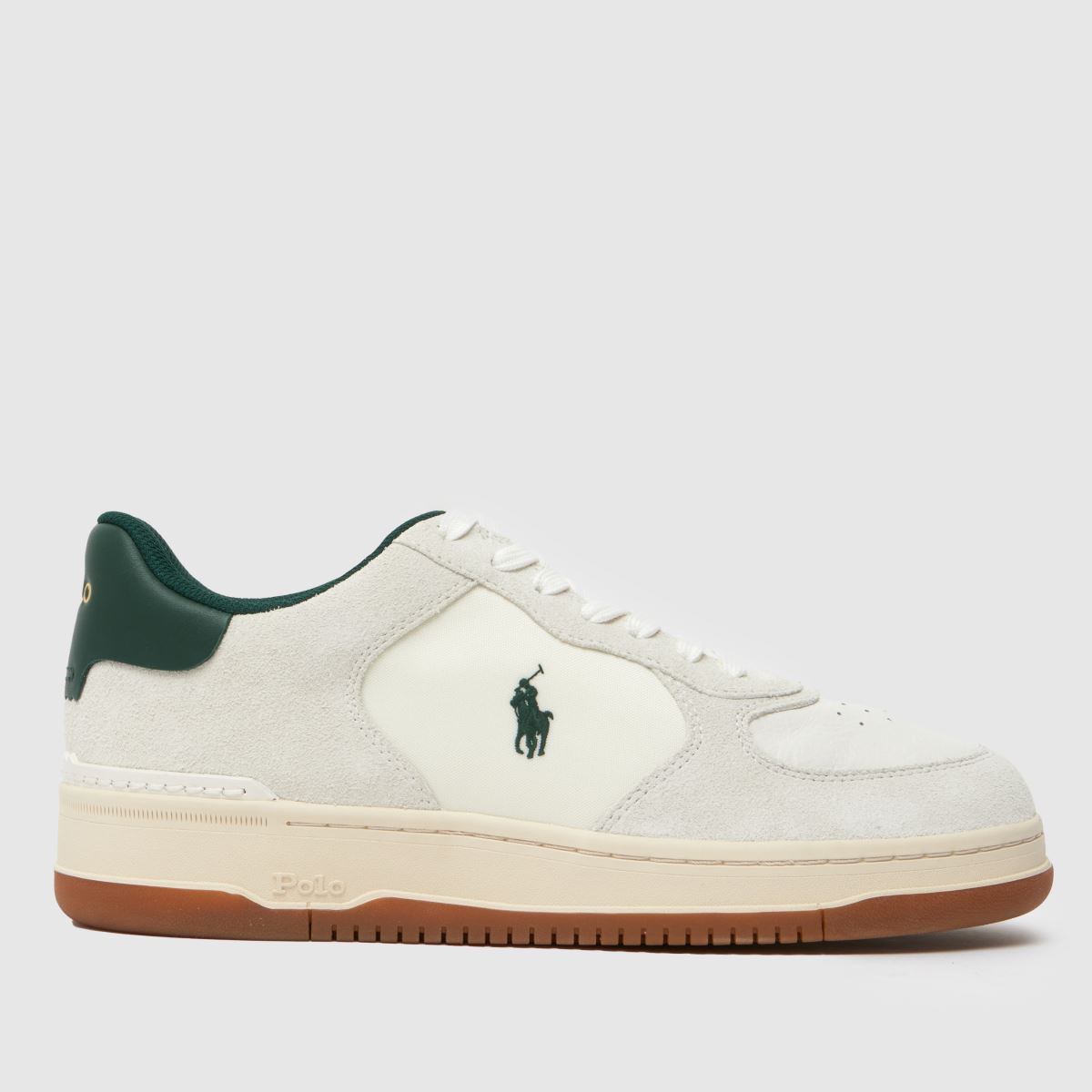 schuh Polo Ralph Lauren Masters Court in White & Green