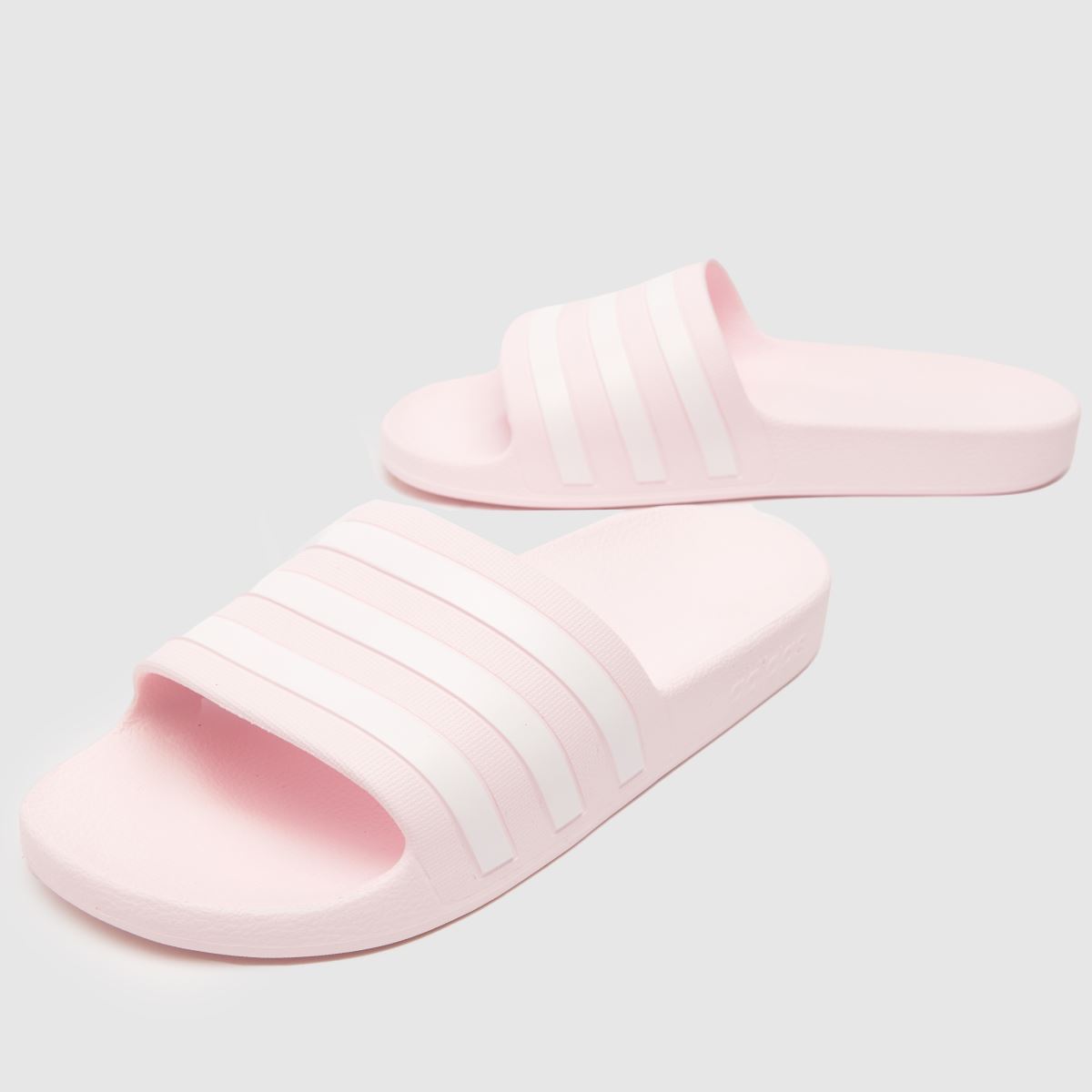 Schuh Adidas Adilette Aqua In White & Pink