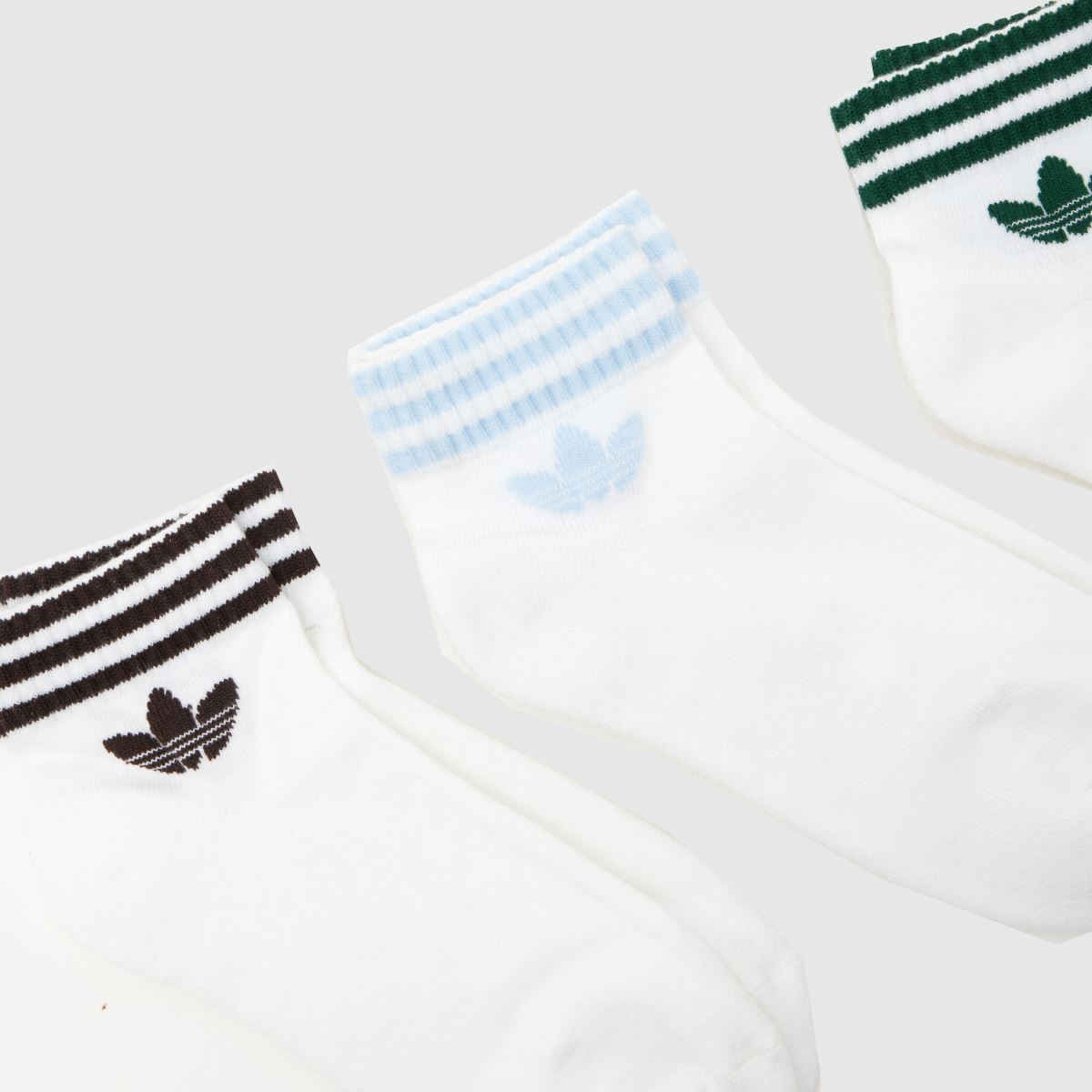 Schuh Adidas Ankle Socks 3 Pack In White Multi