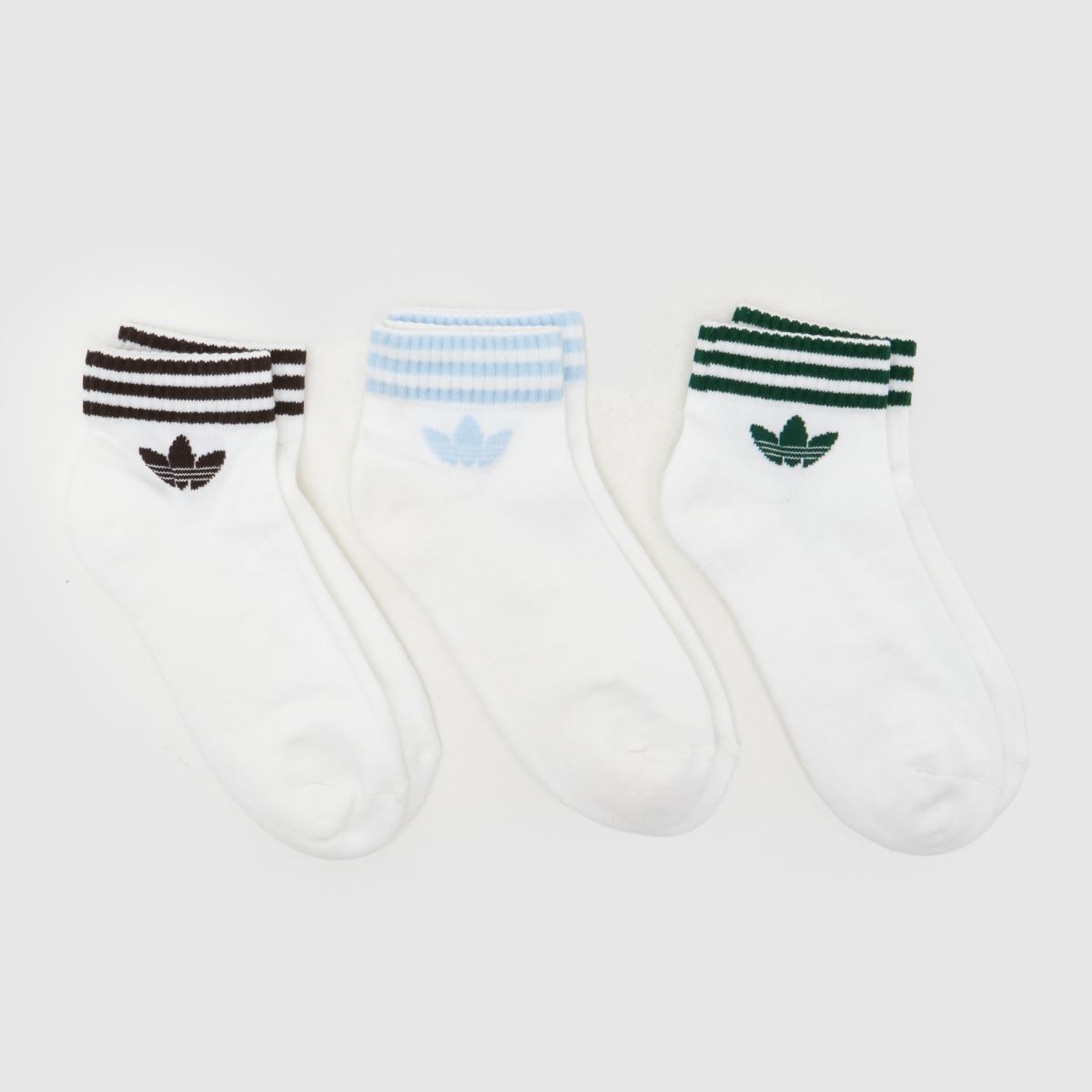 schuh adidas Ankle Socks 3 Pack in White Multi
