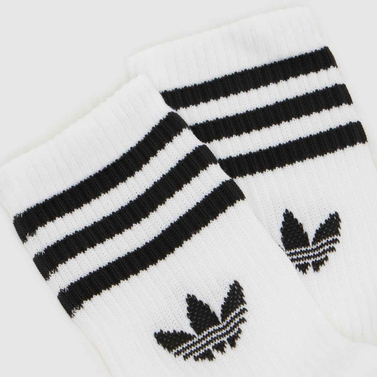 Schuh Adidas Crew Sock 3 Pack In White & Black