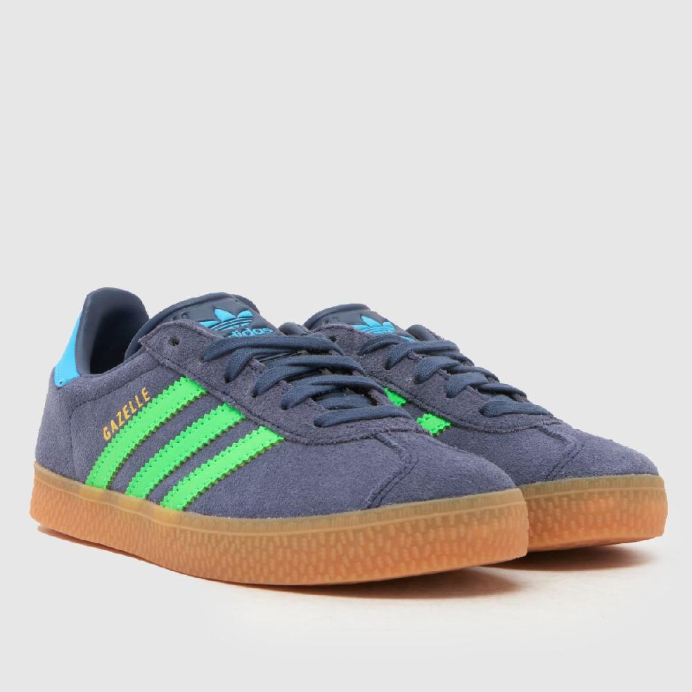 Schuh Adidas Gazelle Boys Junior In Navy & Green