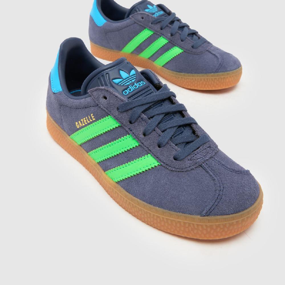 Schuh Adidas Gazelle Boys Junior In Navy & Green