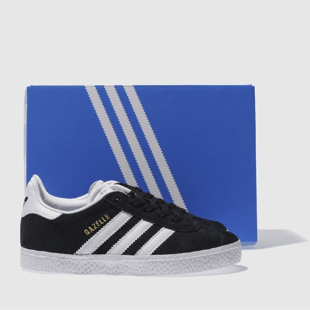 Schuh Adidas Gazelle Junior In Black & White
