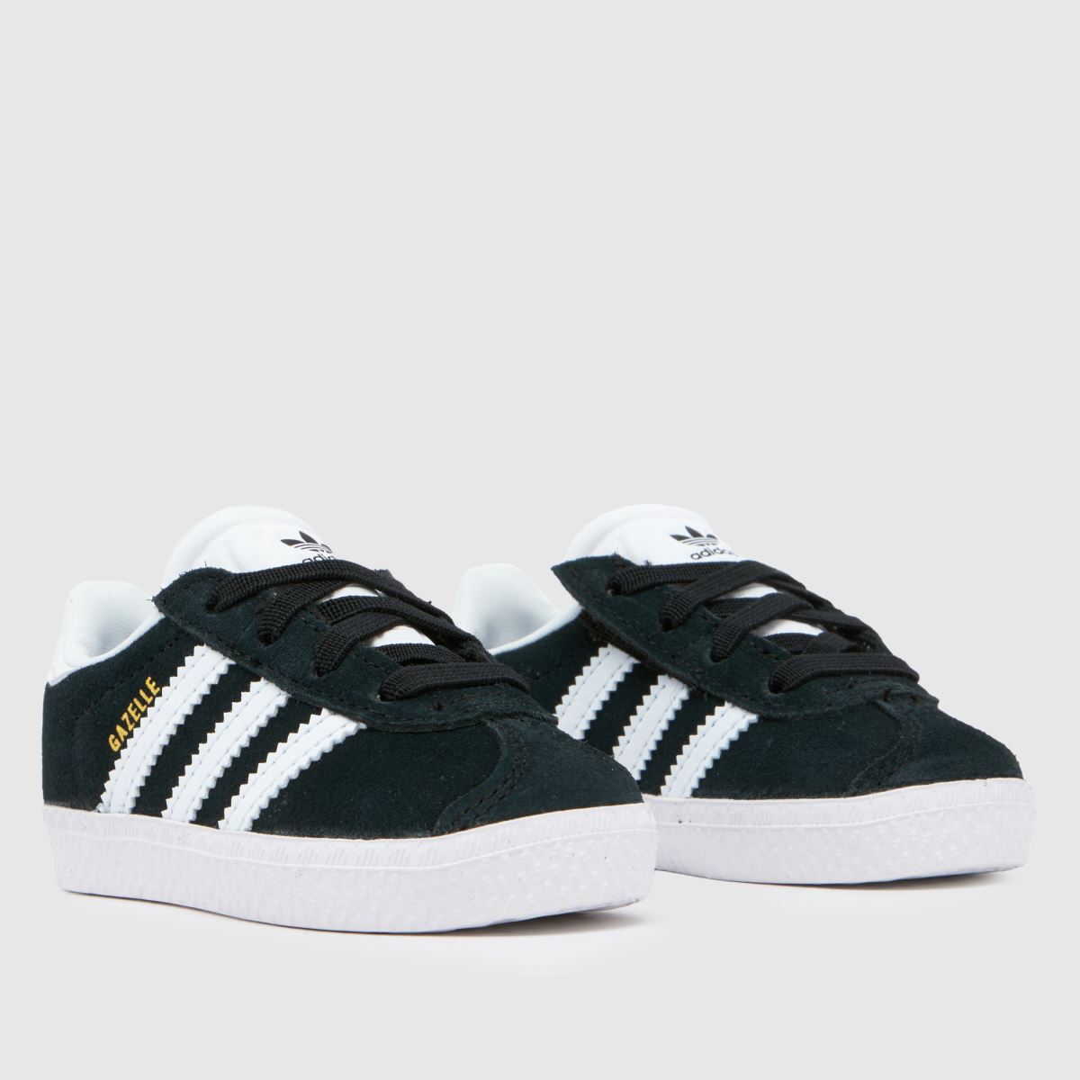 Schuh Adidas Gazelle Toddler In Black & White