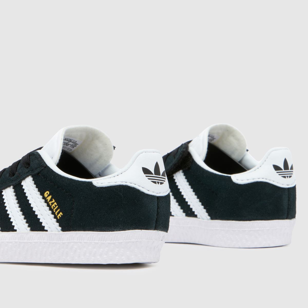 Schuh Adidas Gazelle Toddler In Black & White