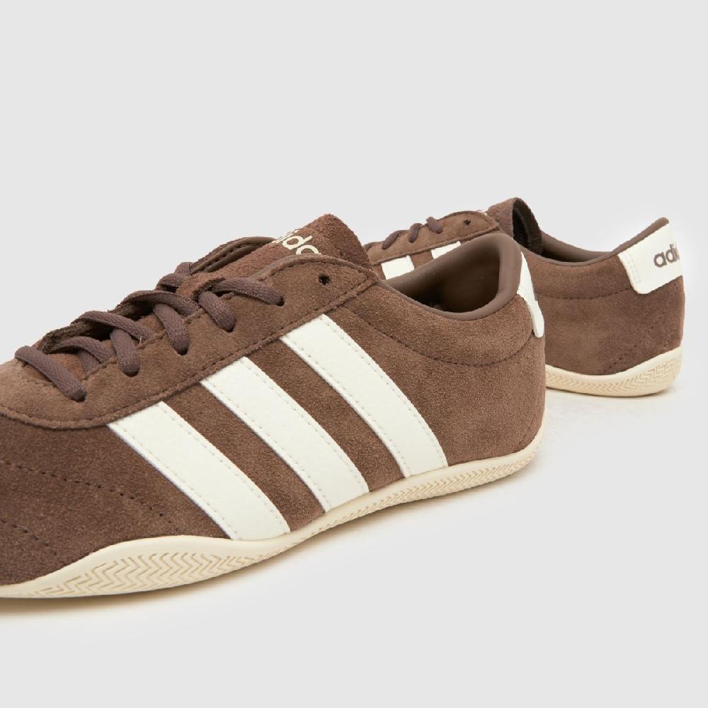 Schuh Adidas Grand Court Lo In Brown & White