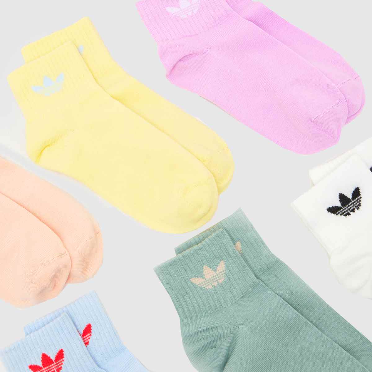 Schuh Adidas Kids Ankle Socks 6PK In Multi