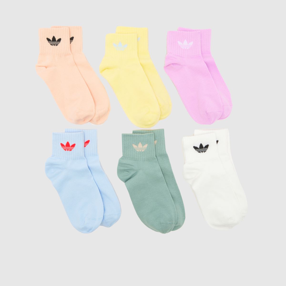 schuh adidas Kids Ankle Socks 6PK in Multi