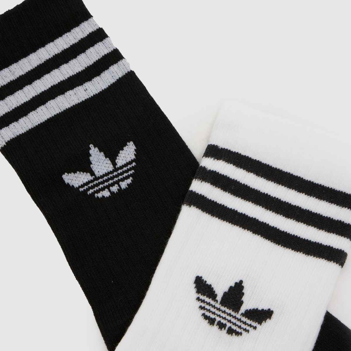 Schuh Adidas Kids Crew Sock 3PK In White & Black