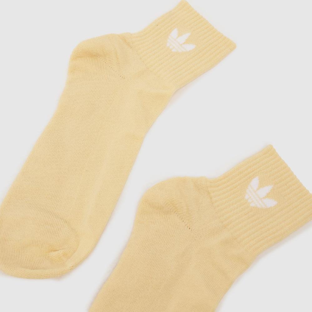 Schuh Adidas Mid Ankle Sock 6 PK In Beige Multi