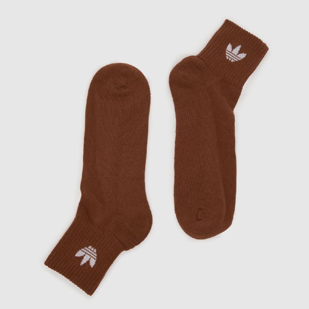 Schuh Adidas Mid Ankle Sock 6 PK In Beige Multi