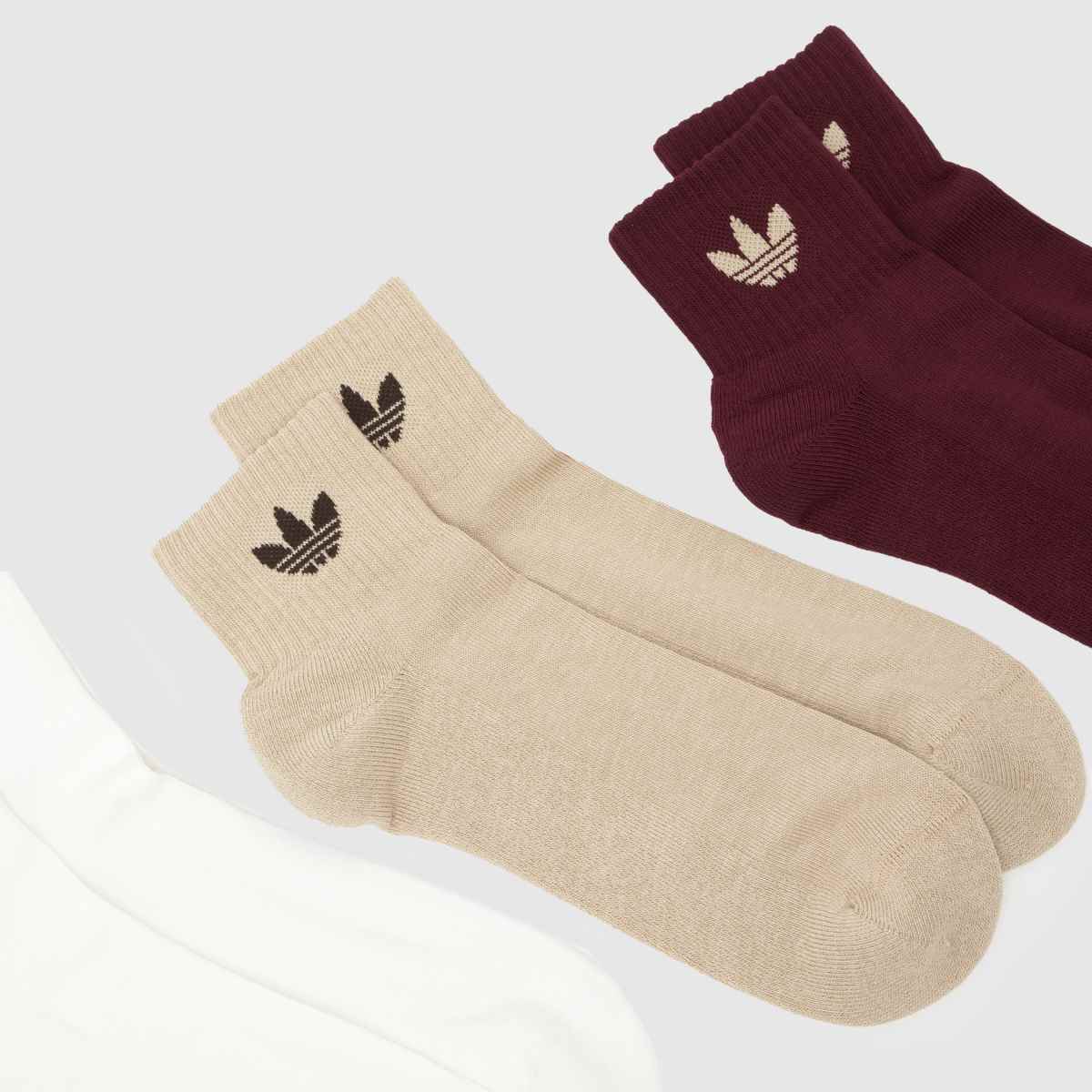 Schuh Adidas Quarter Socks 3 Pack In Multi