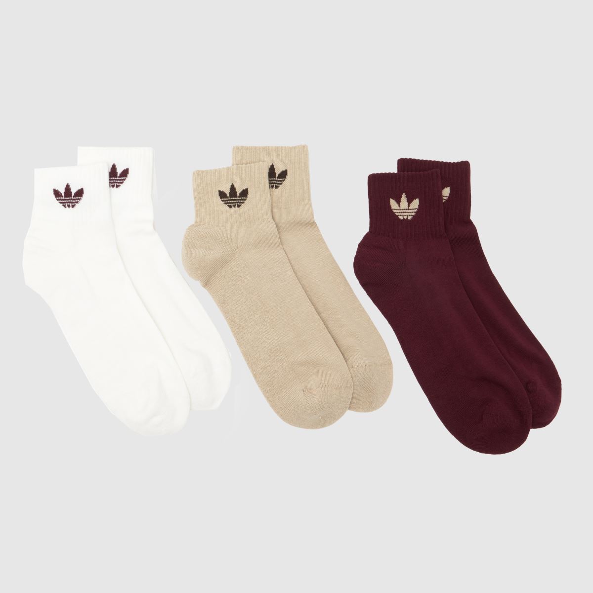 schuh adidas Quarter Socks 3 Pack in Multi