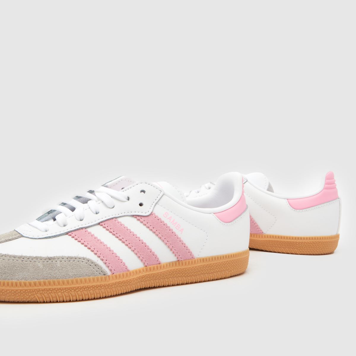 Schuh Adidas Samba OG Girls Junior In White & Pink