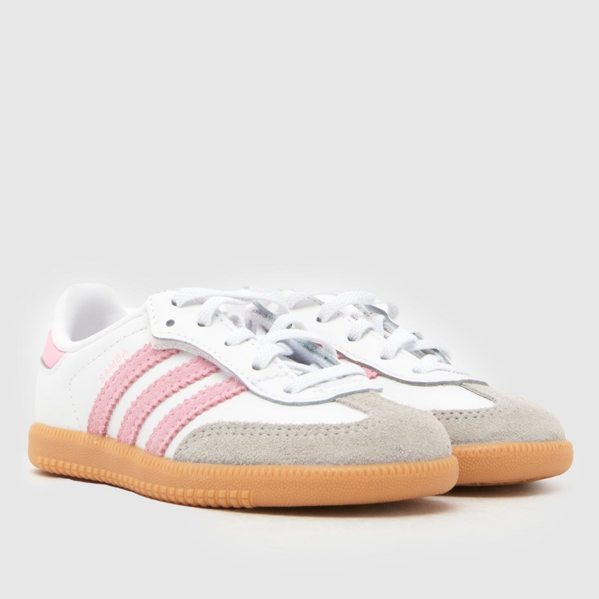 Schuh Adidas Samba OG Girls Toddler In White & Pink