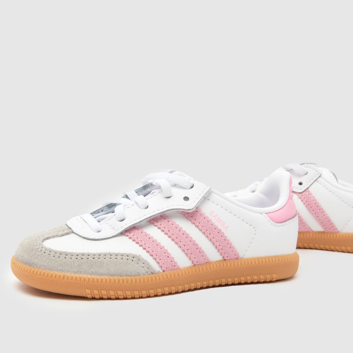 Schuh Adidas Samba OG Girls Toddler In White & Pink