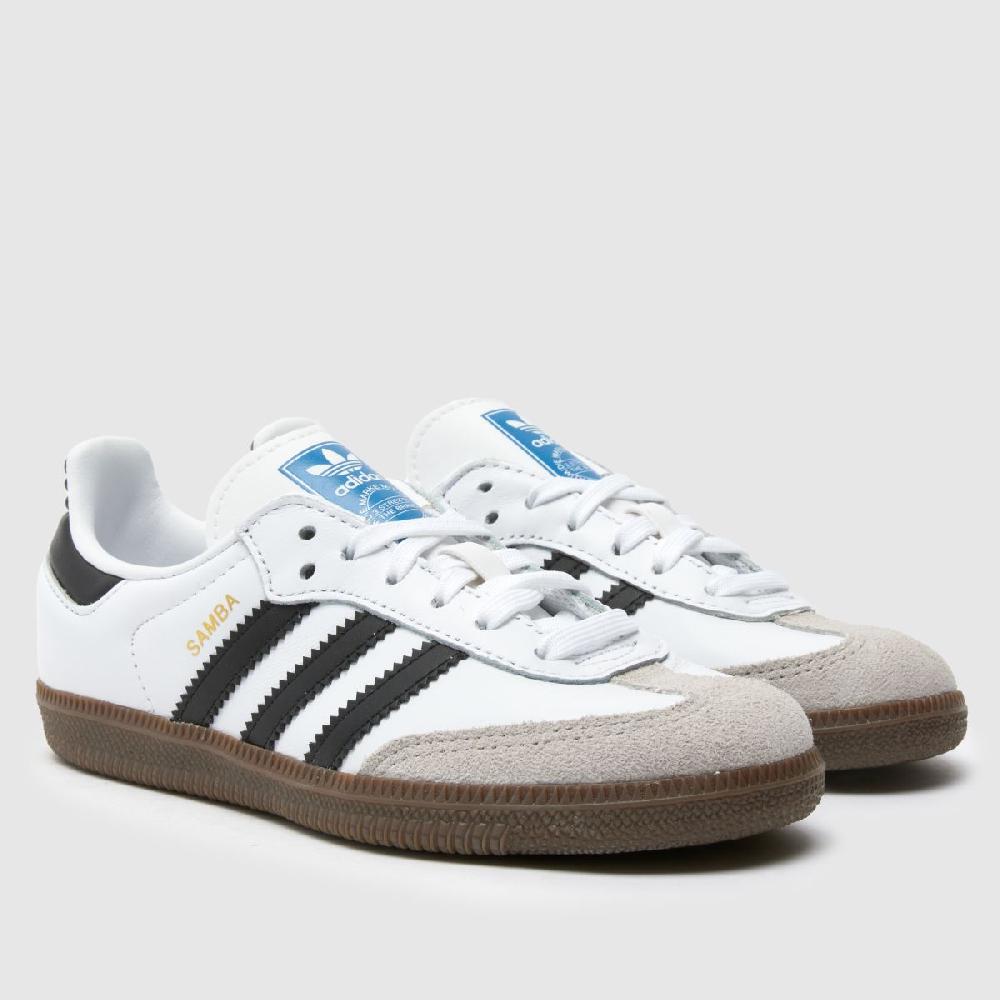 Schuh Adidas Samba OG Junior In White & Black