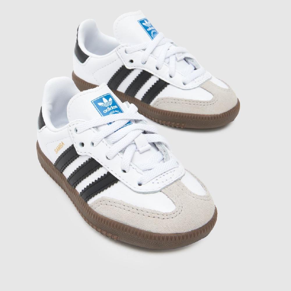 Schuh Adidas Samba Og Toddler In White & Black