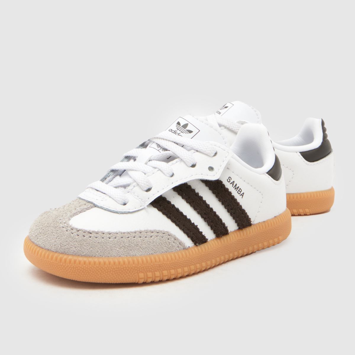 Schuh Adidas Samba OG Toddler In White & Brown