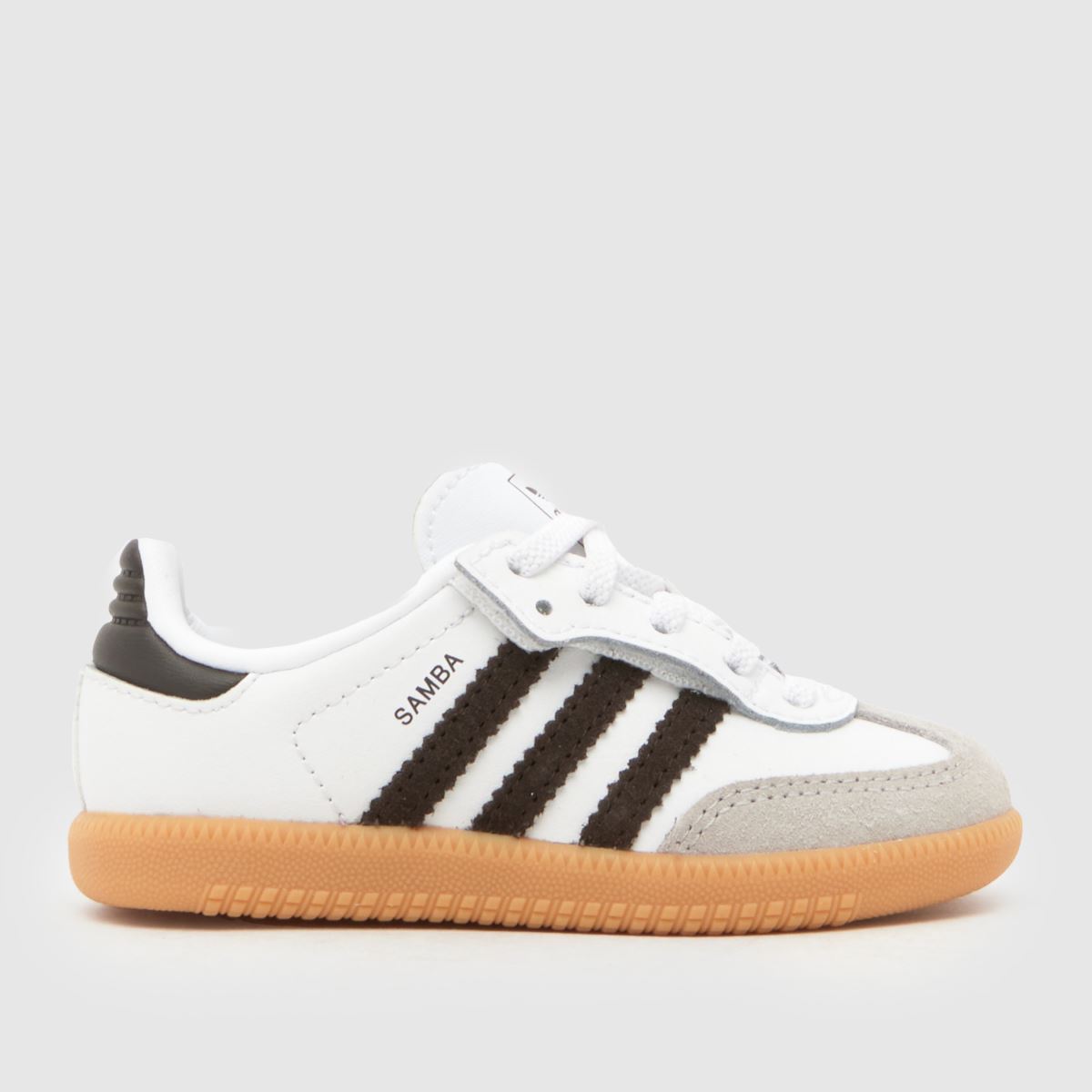 schuh adidas Samba OG Toddler in White & Brown