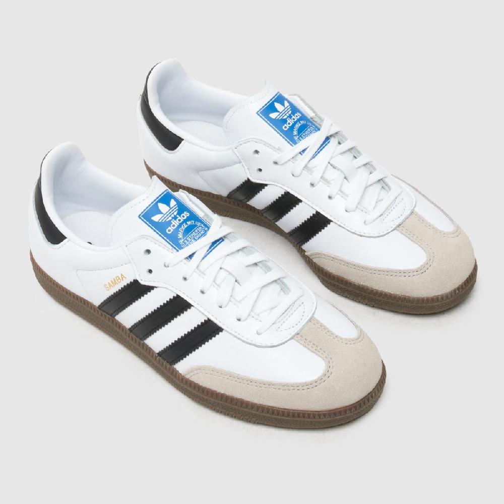 Schuh Adidas Samba OG Youth In White & Black