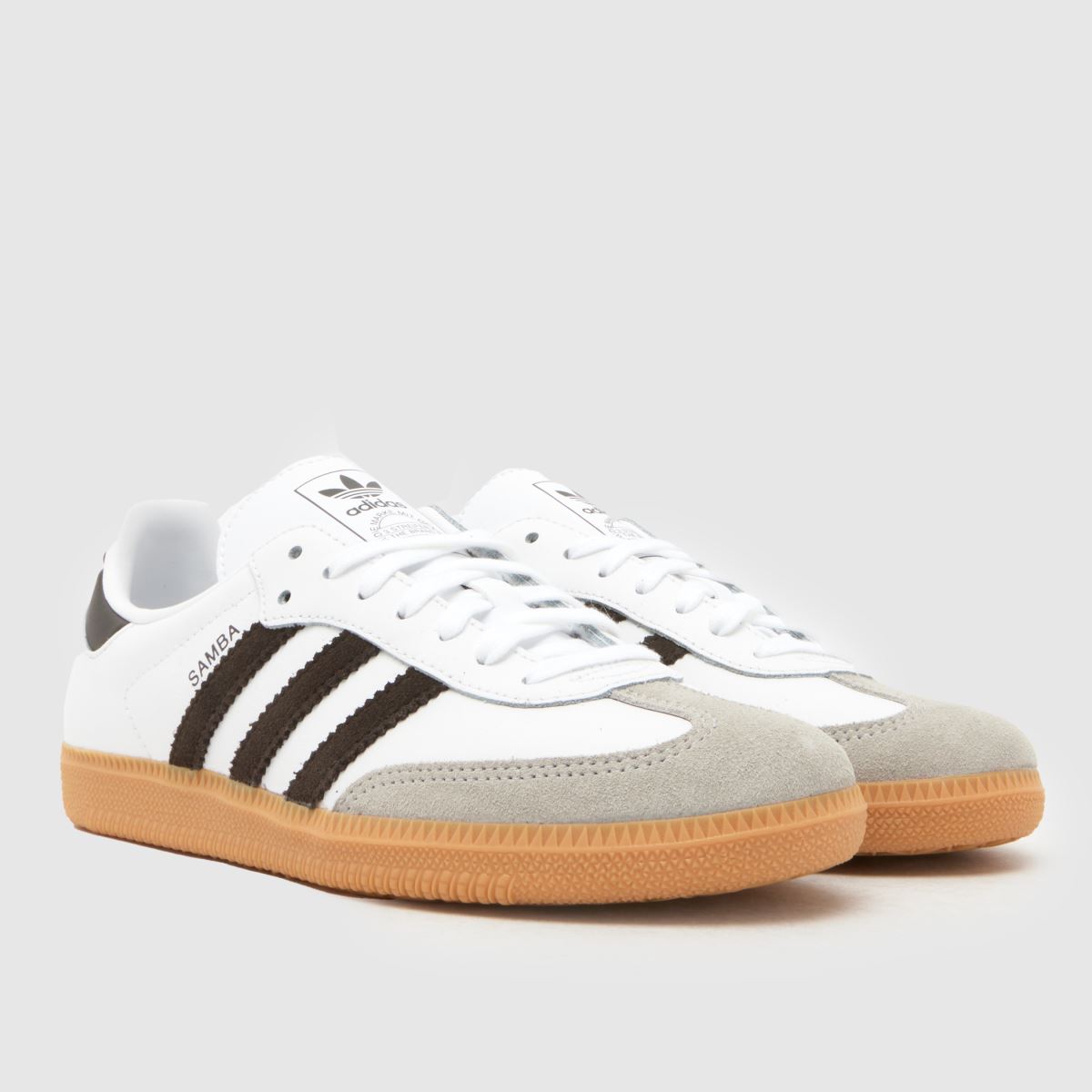 Schuh Adidas Samba OG Youth In White & Brown
