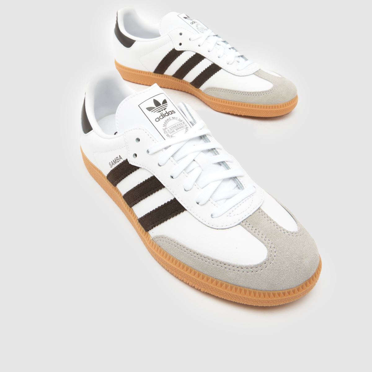 Schuh Adidas Samba OG Youth In White & Brown