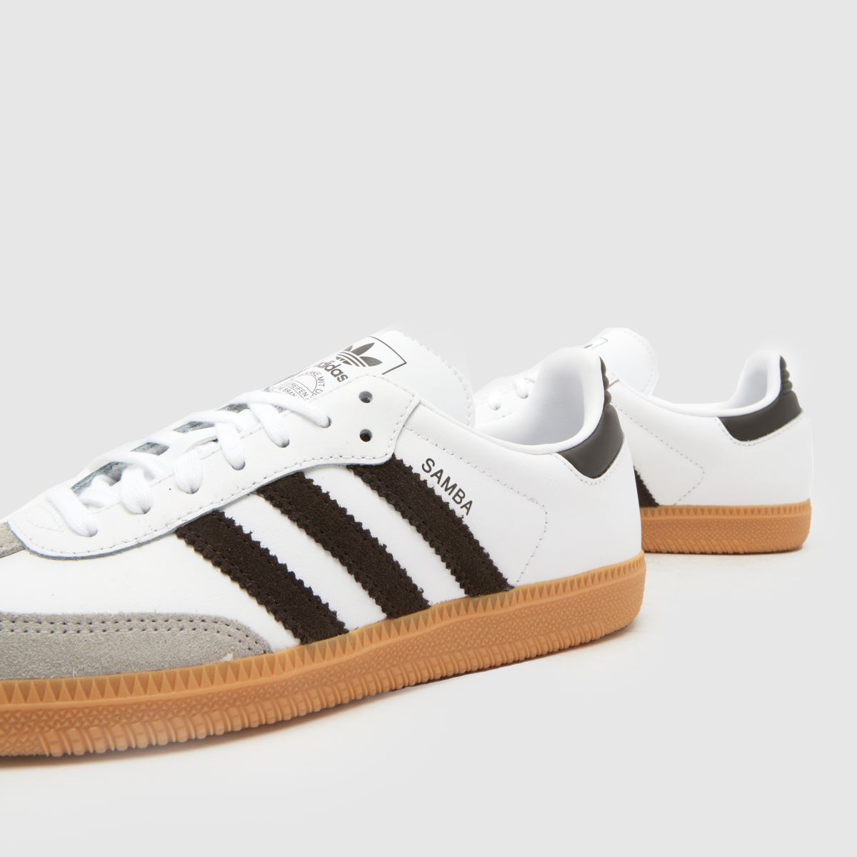Schuh Adidas Samba OG Youth In White & Brown