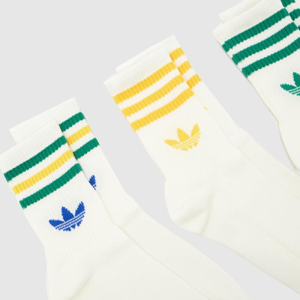 Schuh Adidas Stripe Crew Socks 3 Pack In Multi