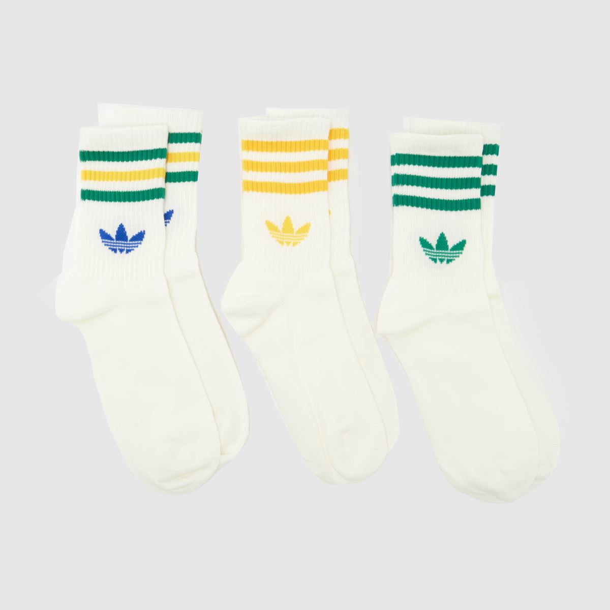 schuh adidas Stripe Crew Socks 3 Pack in Multi