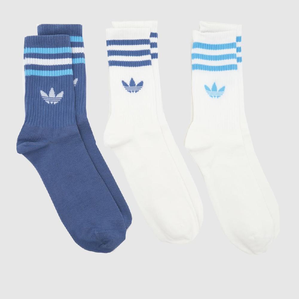 schuh adidas Stripe Crew Socks 3PK in Navy Multi