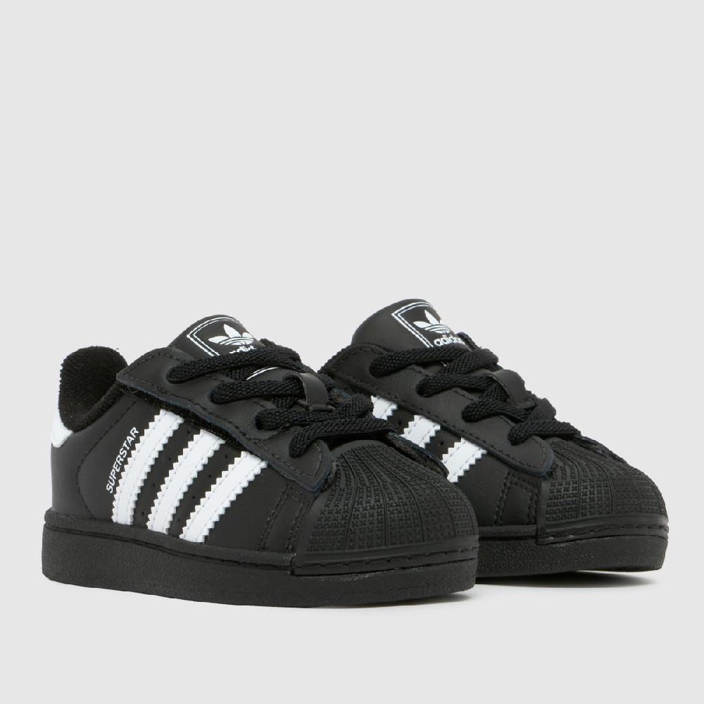 Schuh Adidas Superstar II Toddler In Black & White