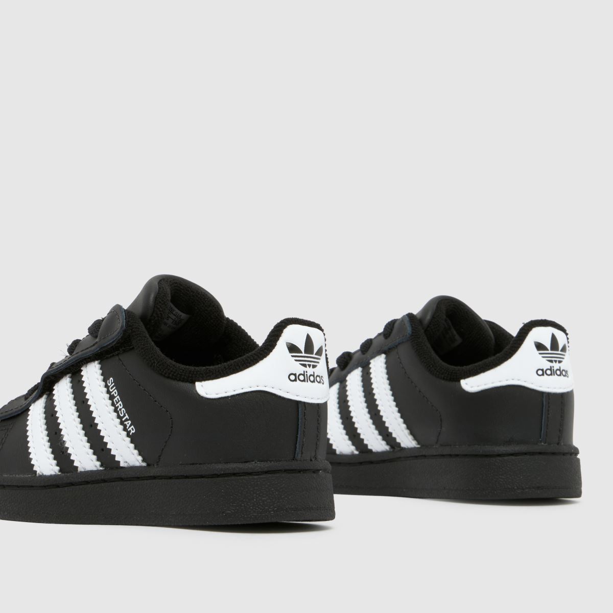 Schuh Adidas Superstar II Toddler In Black & White