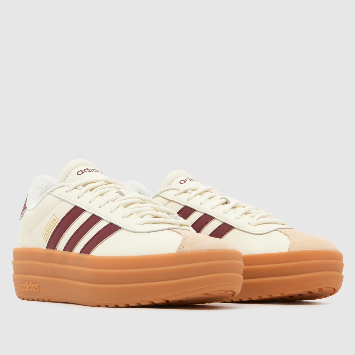 Schuh Adidas VL Court Bold In White & Burgundy