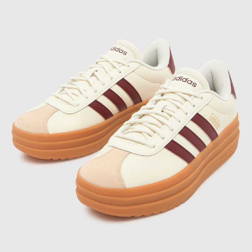 Schuh Adidas VL Court Bold In White & Burgundy