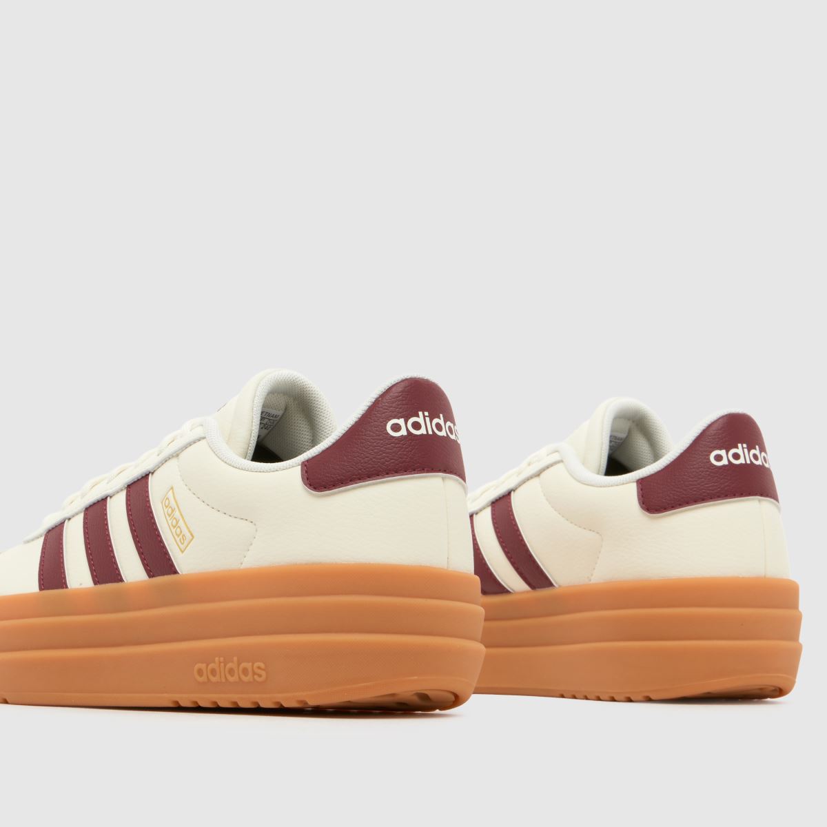 Schuh Adidas VL Court Bold In White & Burgundy