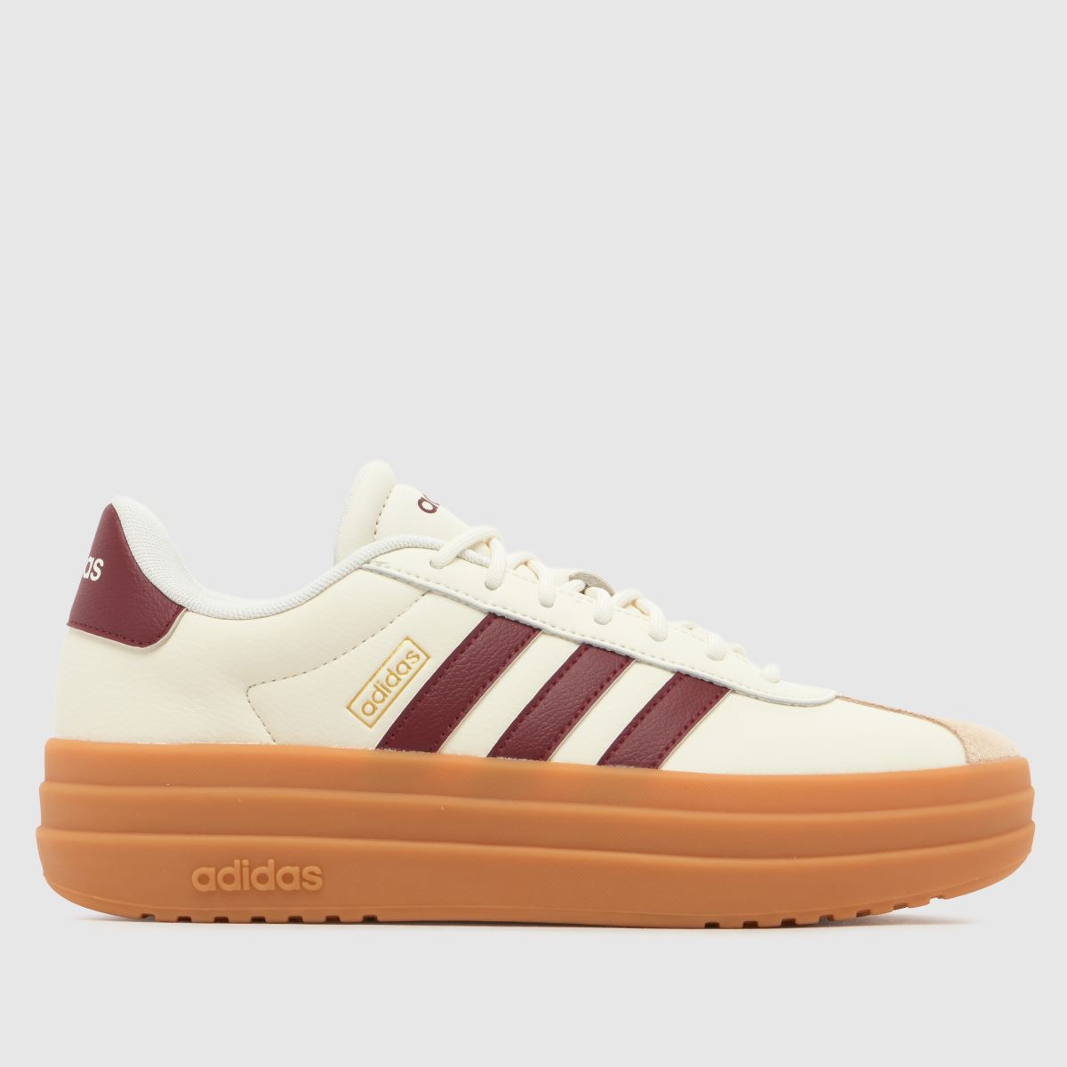 schuh adidas VL Court Bold in White & Burgundy