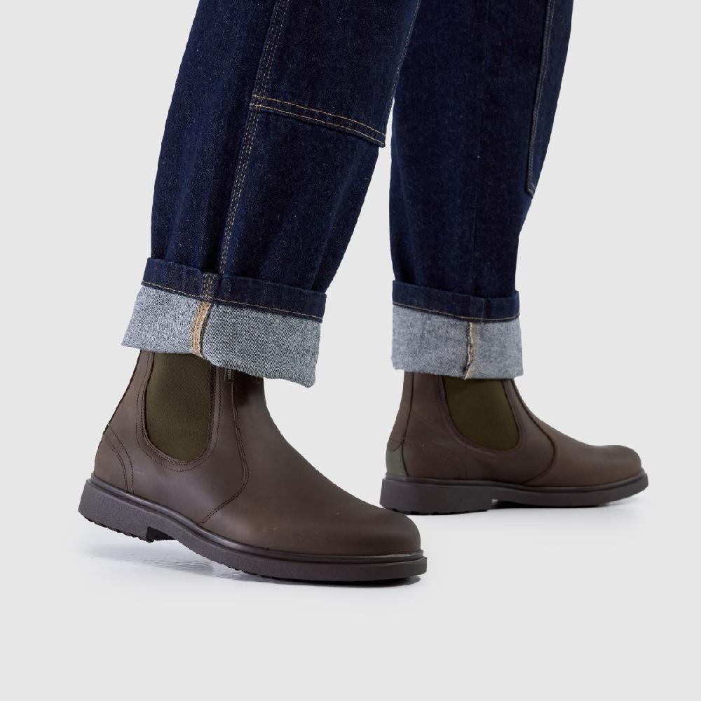 Schuh Barbour Hale Chelsea In Dark Brown