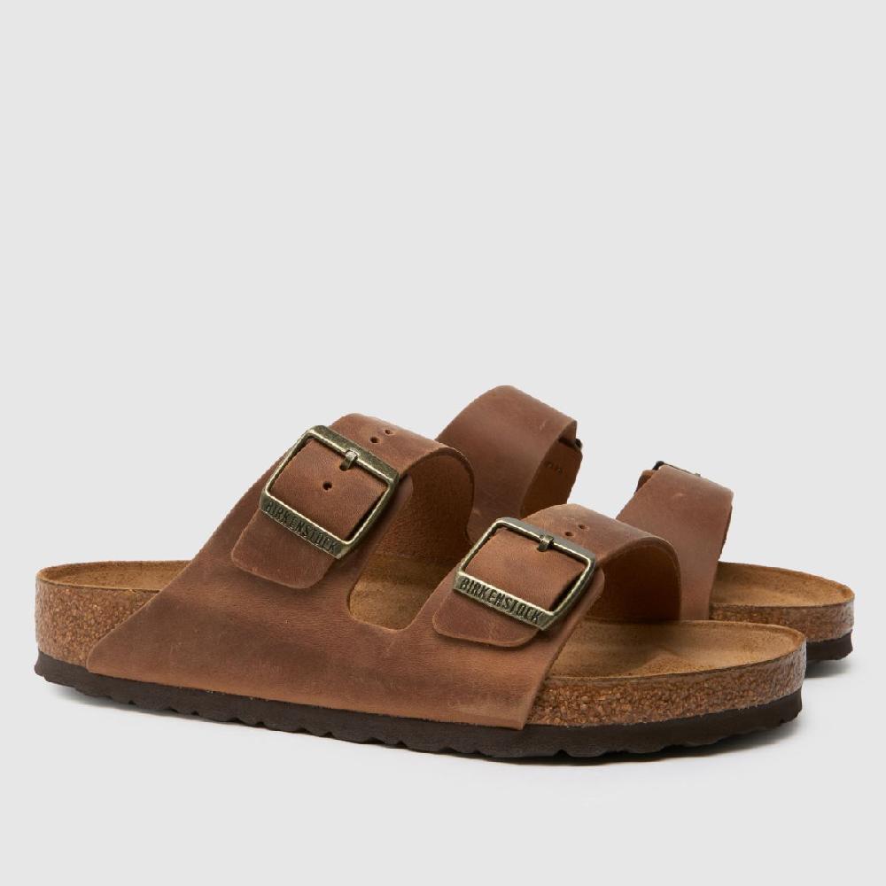 Schuh BIRKENSTOCK Arizona Oiled Leather In Cognac
