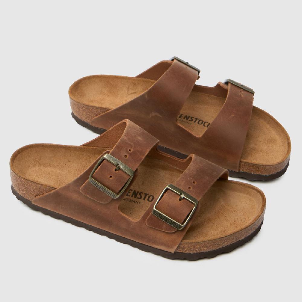 Schuh BIRKENSTOCK Arizona Oiled Leather In Cognac