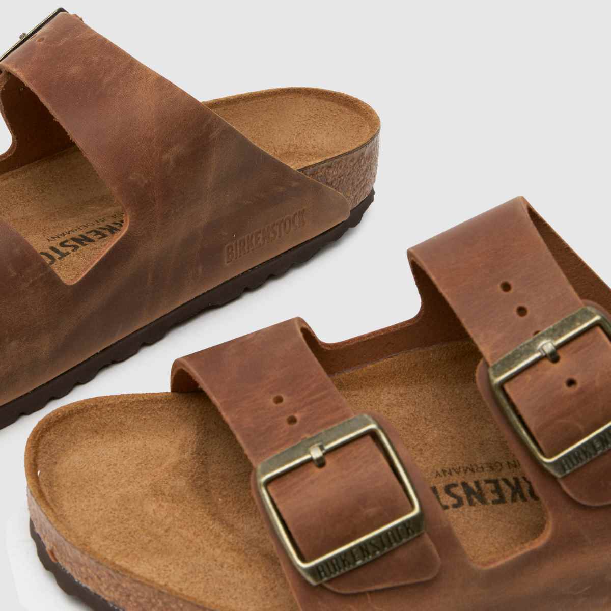 Schuh BIRKENSTOCK Arizona Oiled Leather In Cognac